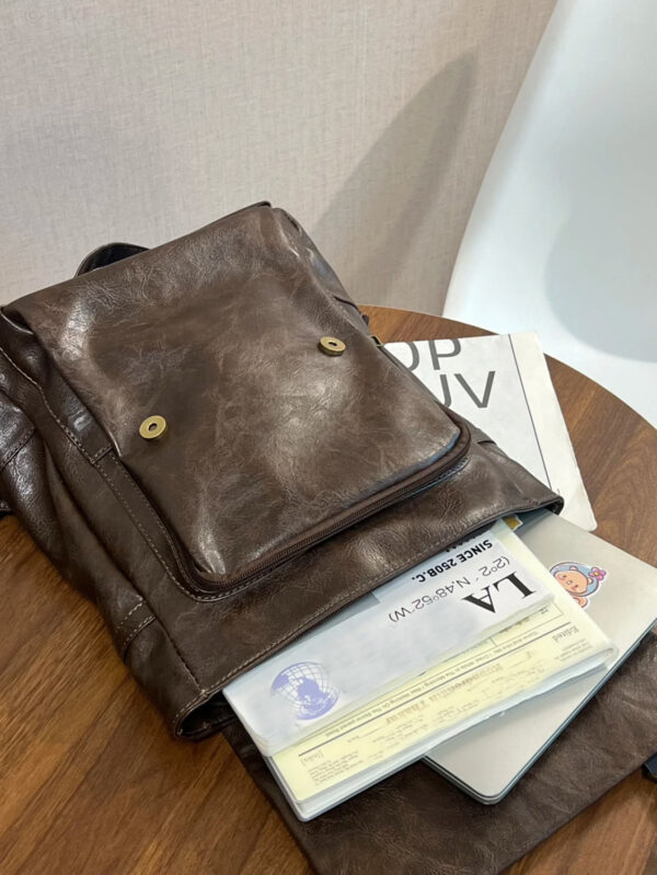 2025 wasteland style backpack high-end sense versatile travel backpack retro fashion large capacity college style commuter bag