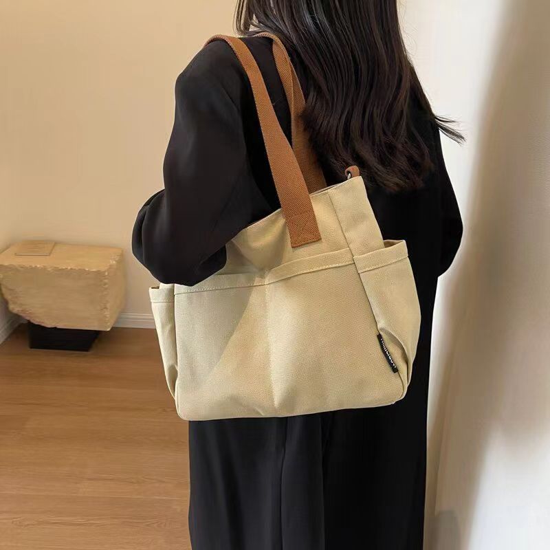 Canvas Tote Bag – Multi-Pocket Large Capacity Commuter Bag 16 O1CN01RdaM252J6tFi7mPom 2217432819373 0 cib -bag