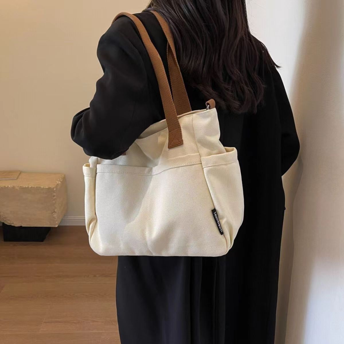 Canvas Tote Bag – Multi-Pocket Large Capacity Commuter Bag 17 O1CN01S2b2KI2J6tFiLbal3 2217432819373 0 cib -bag