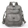 Korean Style PU Leather Backpack – Large Capacity Daily Commuter Bag