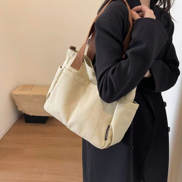 O1CN01p4BYFh2J6tFfvCjVO_2217432819373-0-cib.jpg Canvas Tote Bag – Multi-Pocket Large Capacity Commuter Bag