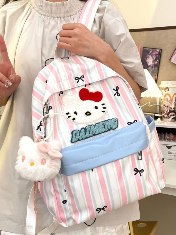 Student schoolbag Japanese Korean version trendy new cute girl schoolbag cartoon cat large capacity class casual backpack