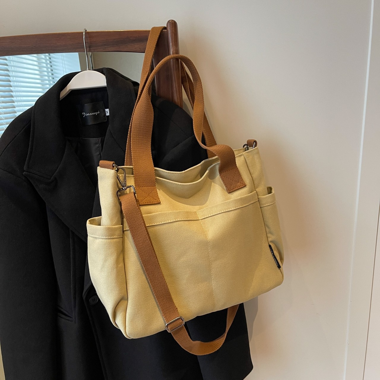Canvas Tote Bag – Multi-Pocket Large Capacity Commuter Bag 13 O1CN01s5WUwQ2J6tFgdOR62 2217432819373 0 cib -bag