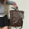 2025 wasteland style backpack high-end sense versatile travel backpack retro fashion large capacity college style commuter bag