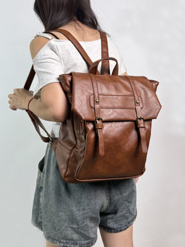 2025 wasteland style backpack high-end sense versatile travel backpack retro fashion large capacity college style commuter bag