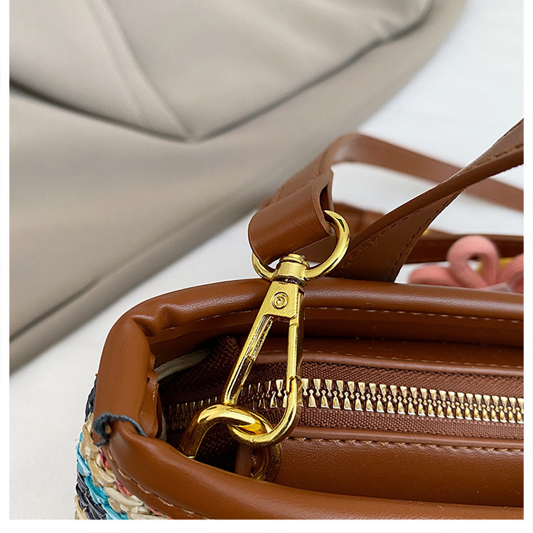 Cross-border rainbow woven floral women's handbag, 2026 new fashionable forest-style vacation crossbody bag, multifunctional straw woven bag 7 O1CN01KWxydi1WEIgy7p1I1 2221436032756 0 cib -bag