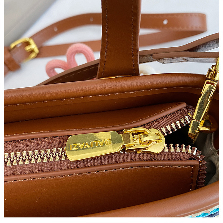 Cross-border rainbow woven floral women's handbag, 2026 new fashionable forest-style vacation crossbody bag, multifunctional straw woven bag 10 O1CN01vtPy6j1WEIgxA3Cug 2221436032756 0 cib -bag