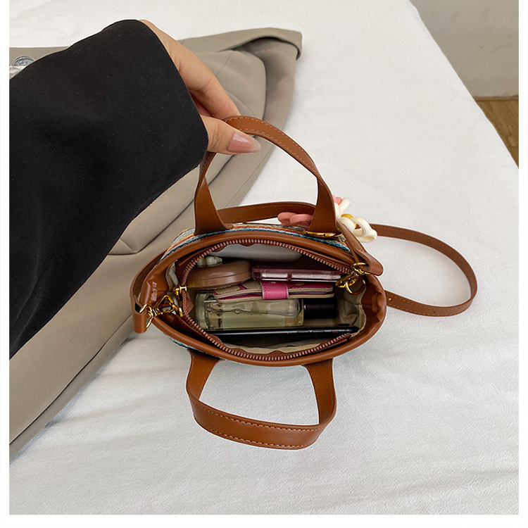 Cross-border rainbow woven floral women's handbag, 2026 new fashionable forest-style vacation crossbody bag, multifunctional straw woven bag 9 O1CN01x0U8Sy1WEIgwN1tJn 2221436032756 0 cib -bag